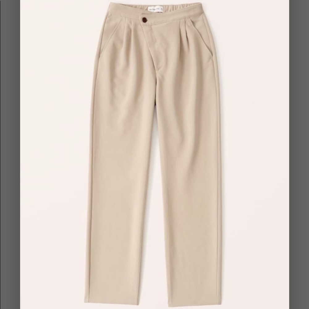 Abercrombie & Fitch - Tailored Menswear Dad Pants - khaki XS